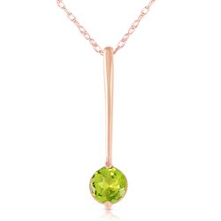 ALARRI 0.6 Carat 14K Solid Rose Gold Necklace w/ Natural Peridot