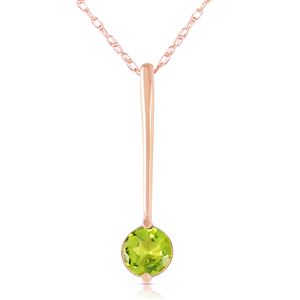 ALARRI .6 Carat 14K Solid Rose Gold Necklace w/ Natural Peridot