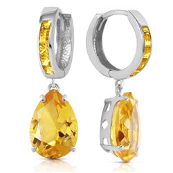 ALARRI 13.2 Carat 14K Solid White Gold Loving Touch Citrine Earrings