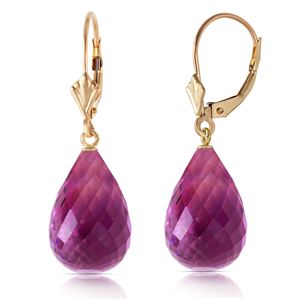 ALARRI 14 Carat 14K Solid Gold Loveliness Amethyst Earrings