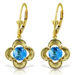 ALARRI 1.1 Carat 14K Solid Gold Sibylline Blue Topaz Earrings