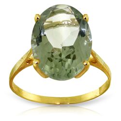 ALARRI 7.55 CTW 14K Solid Gold Ring Natural Green Amethyst