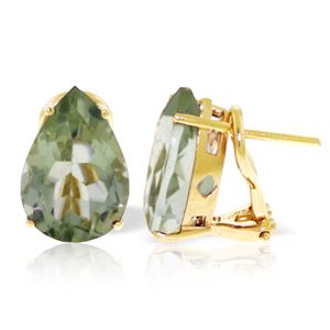 ALARRI 10 Carat 14K Solid Gold Inspiration Green Amethyst Earrings