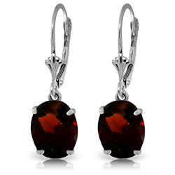 ALARRI 6.25 Carat 14K Solid White Gold Knock On Your Door Garnet Earrings