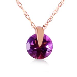 ALARRI 0.75 CTW 14K Solid Rose Gold Sundisk Amethyst Necklace