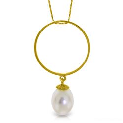 ALARRI 4 Carat 14K Solid Gold Necklace Briolette Pearl