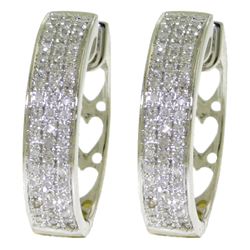 ALARRI 0.45 Carat 14K Solid White Gold Diamond In The Sky Diamond Earrings