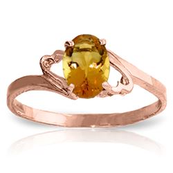 ALARRI 0.9 CTW 14K Solid Rose Gold Gigi Citrine Ring