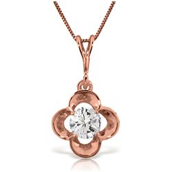 ALARRI 14K Solid Rose Gold Necklace w/ Natural 0.50 Carat Diamond