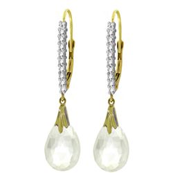 ALARRI 6.3 CTW 14K Solid Gold Cordelia White Topaz Diamond Earrings