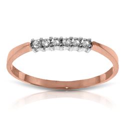 ALARRI 0.1 CTW 14K Solid Rose Gold Ring Natural Diamond