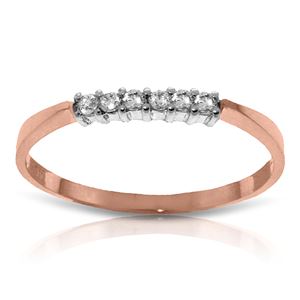 ALARRI 0.1 CTW 14K Solid Rose Gold Ring Natural Diamond