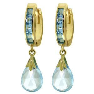 ALARRI 6.85 Carat 14K Solid Gold Changeling Blue Topaz Earrings