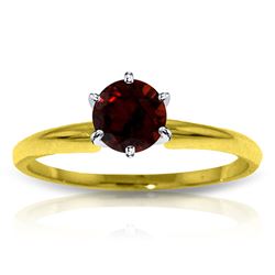 ALARRI 0.65 Carat 14K Solid Gold Solitaire Ring Natural Garnet