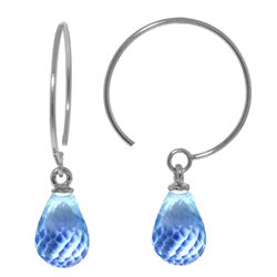 ALARRI 1.35 CTW 14K Solid White Gold Carpe Diem Blue Topaz Earrings