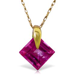 ALARRI 1.16 Carat 14K Solid Gold Missing You Pink Topaz Necklace