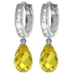 ALARRI 11.1 CTW 14K Solid White Gold Priviledges Cubic Zirconia Earrings