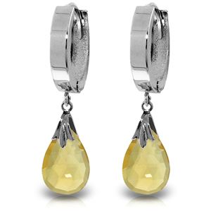 ALARRI 6 Carat 14K Solid White Gold Perceptions Citrine Earrings