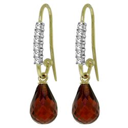 ALARRI 4.68 CTW 14K Solid Gold Impressions Garnet Diamond Earrings