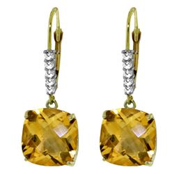 ALARRI 7.35 CTW 14K Solid Gold Perdita Citrine Diamond Earrings