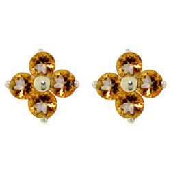 ALARRI 1.15 Carat 14K Solid Gold Trysts Of Summer Citrine Earrings