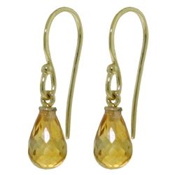 ALARRI 2.7 Carat 14K Solid Gold Effortless Citrine Earrings