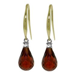 ALARRI 4.6 Carat 14K Solid Gold Joya Garnet Diamond Earrings