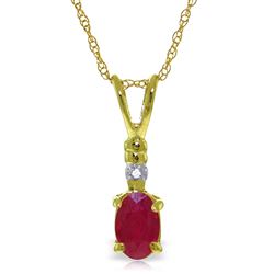 ALARRI 0.46 CTW 14K Solid Gold Earthly Goods Ruby Diamond Necklace