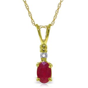 ALARRI 0.46 CTW 14K Solid Gold Earthly Goods Ruby Diamond Necklace