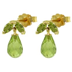 ALARRI 3.4 CTW 14K Solid Gold Seeking Enlightenment Peridot Earrings