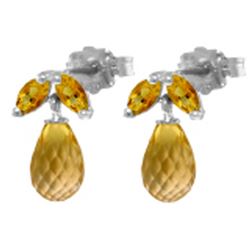 ALARRI 3.4 Carat 14K Solid White Gold I Feel Fabulous Citrine Earrings