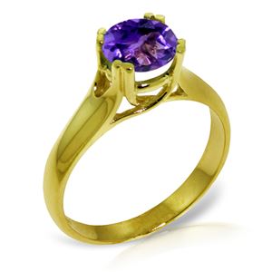 ALARRI 1.1 Carat 14K Solid Gold Better To Be Ready Amethyst Ring