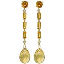 ALARRI 8.6 Carat 14K Solid Gold Boheme Citrine Earrings