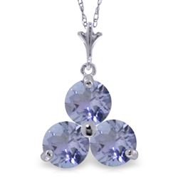 ALARRI 0.75 Carat 14K Solid White Gold Worship Tanzanite Necklace