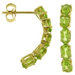 ALARRI 2.5 CTW 14K Solid Gold Earrings Natural Peridot