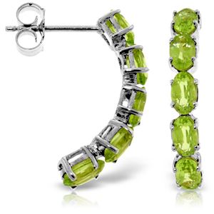 ALARRI 2.5 Carat 14K Solid White Gold Earrings Natural Peridot