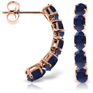 ALARRI 14K Solid Rose Gold Earrings w/ Natural Sapphires