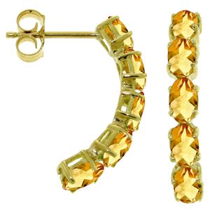 ALARRI 2.5 Carat 14K Solid Gold Earrings Natural Citrine