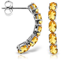 ALARRI 2.5 CTW 14K Solid White Gold Earrings Natural Citrine