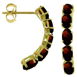 ALARRI 2.5 Carat 14K Solid Gold Earrings Natural Garnet