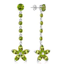 ALARRI 4.8 Carat 14K Solid White Gold More Than Lovemaking Peridot Earrings