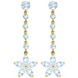 ALARRI 4.8 Carat 14K Solid Gold Stardrop Aquamarine Earrings