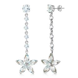 ALARRI 4.8 CTW 14K Solid White Gold Vanilla Passion Aquamarine Earrings