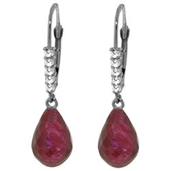 ALARRI 17.75 CTW 14K Solid White Gold Orlando Ruby Diamond Earrings