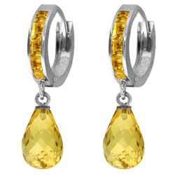 ALARRI 5.35 Carat 14K Solid White Gold Old Is New Citrine Earrings