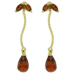 ALARRI 3.4 Carat 14K Solid Gold Breeze Garnet Earrings