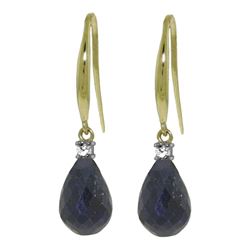 ALARRI 6.7 Carat 14K Solid Gold Joya Sapphire Diamond Earrings