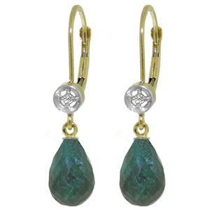 ALARRI 6.63 Carat 14K Solid Gold Femme Emerald Diamond Earrings