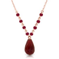 ALARRI 15.8 CTW 14K Solid Rose Gold Everlasting Ruby Necklace