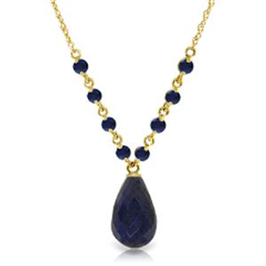 ALARRI 15.8 CTW 14K Solid Gold Light In Darkness Sapphire Necklace